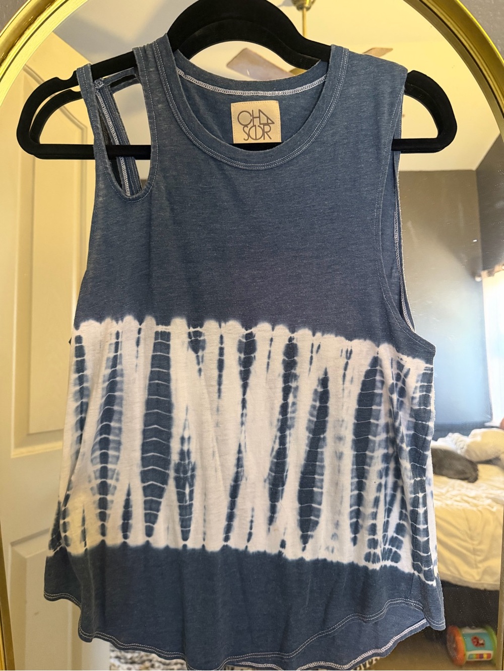 Chaser Tie Dye Tank Top in Navy NWT